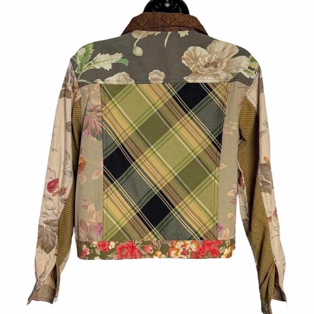 Vtg Boho Stonebridge Patchwork Jacket 90s Y2k Ani… - image 3